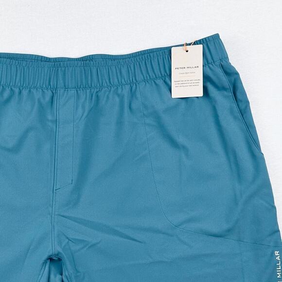 Peter Millar Crown Sport Active Men's 2XL Rainfall Blue Swift Performance Shorts - Picture 3 of 13